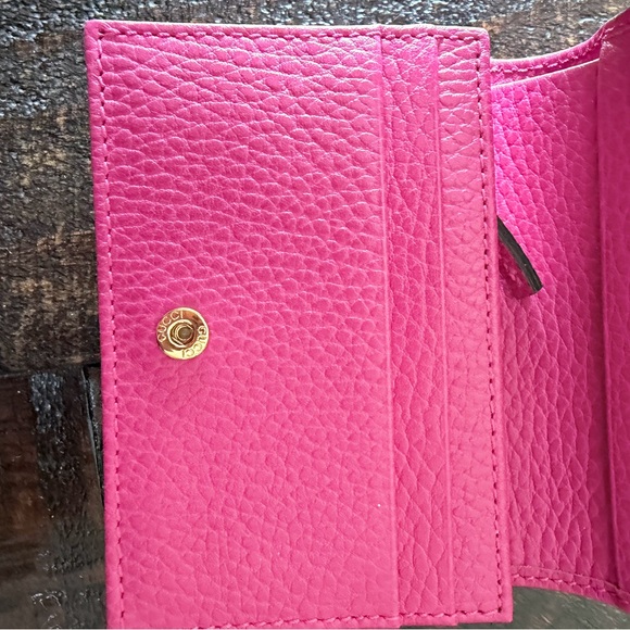 Gucci GG Marmont Fuchsia Leather Wallet - Picture 9 of 15